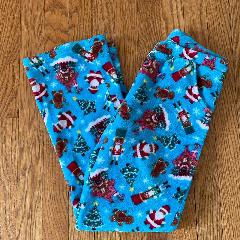 Candy Pink Girls Fleece Christmas PJ Pants